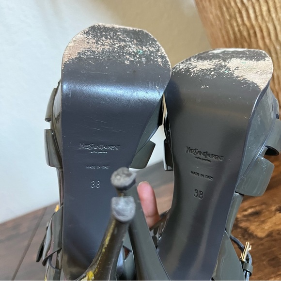 YSL Tribute gray platform heels size 38/8 - Picture 7 of 10